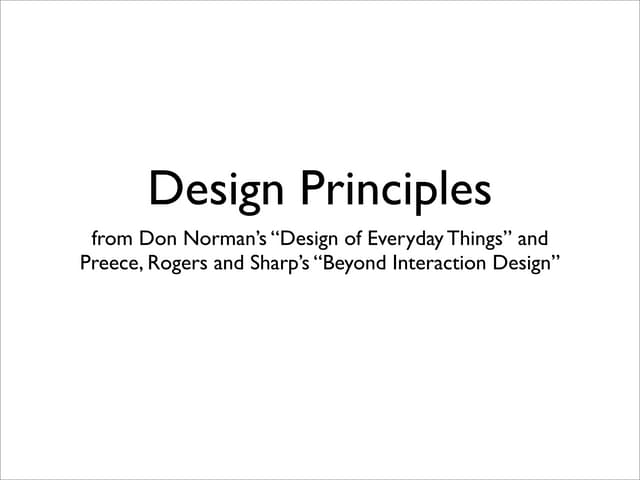 Design Principles