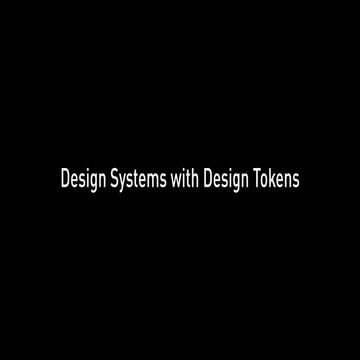Design system with Design Tokens | PDF