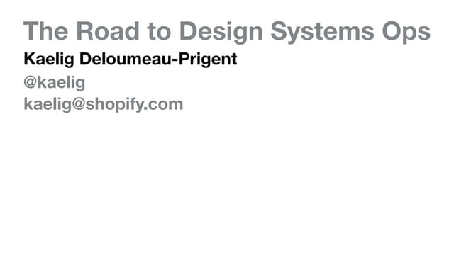 Design Systems Operations