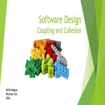 Software Design 1: Coupling & cohesion