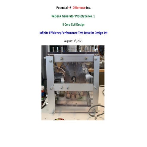 Design 1st ReGenX Generator E Core Prototype #1 Performance Test Data.pdf