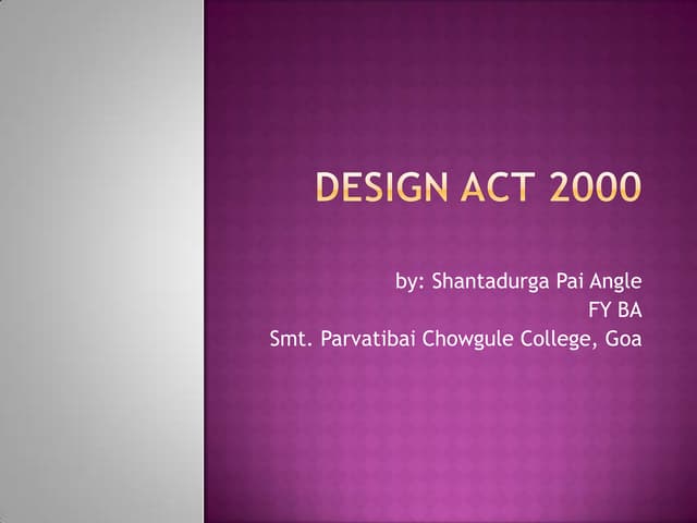 Design act 2000