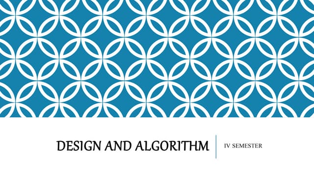 DESIGN AND ALGORITHM.pptx BCA BANGALORECITY UNIVERSITY