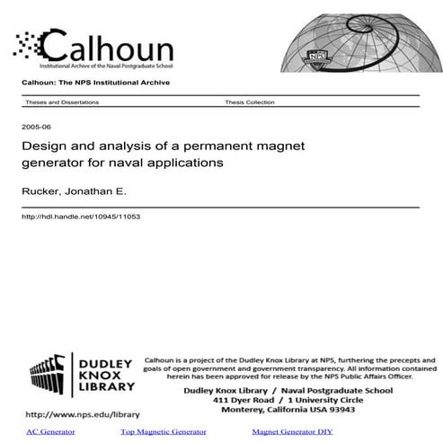 Permanent Magnet Linear Generator Design | PDF