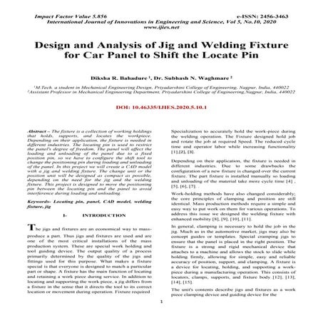 Design and analysis of jig and welding fixture