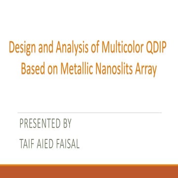 Design and analysis of multicolor qdip based on metallic nanoslits ...