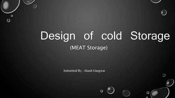 Calculation of refrigeration load | PPT