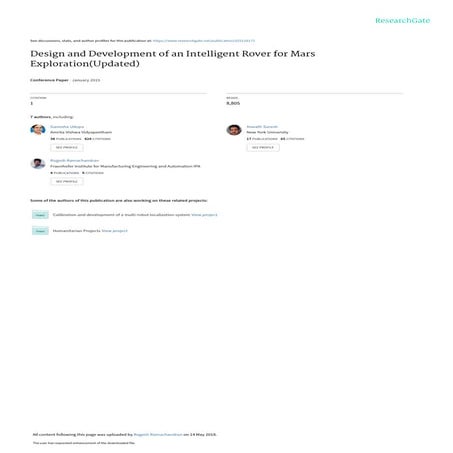 Designand developmentofanintelligentroverformarsexplorationupdated