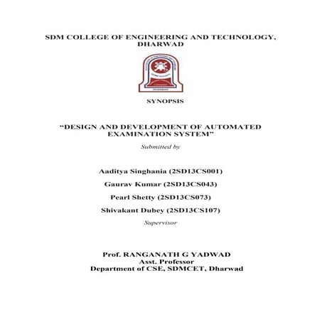 Design and development of automated examination system | PDF