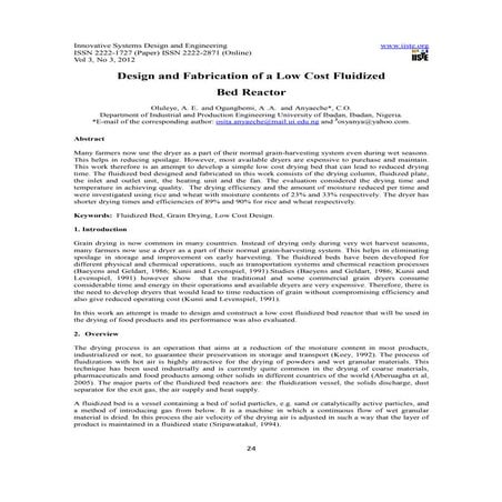 Fluidized bed reactor – an overview | PPTX