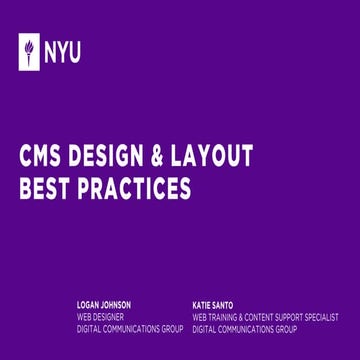 CMS Design and Layout Best Practices (v4)
