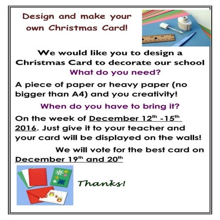 Design and make your own christmas  card