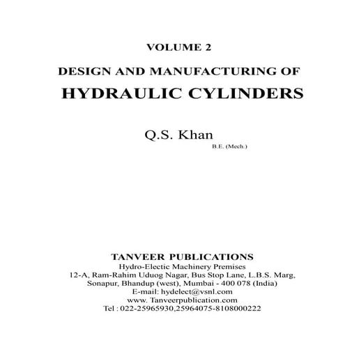 Design and manufacturing of hydraulic cylinders
