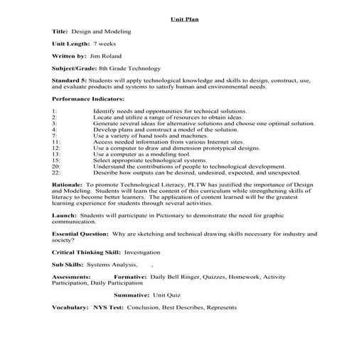 Design and modeling ii