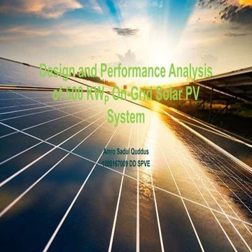 Pv Solar Grid Connect Solar Design | PDF