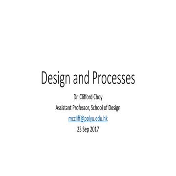 Design and processes