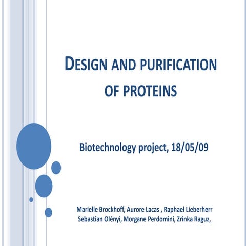 Design And Purification Of Proteins