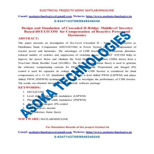 Design and simulation of single phase five-level symmetrical cascaded h ...