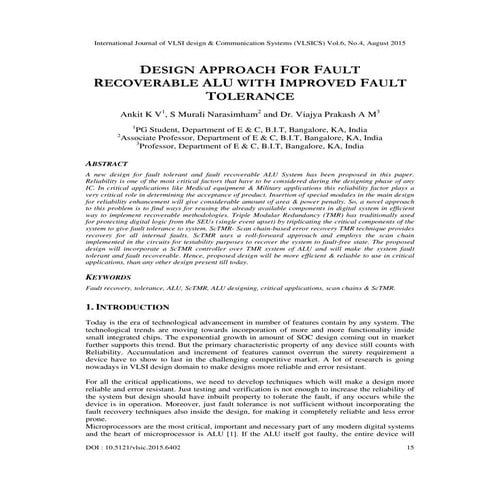 Design approach for fault