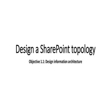 Design a share point topology 1 1