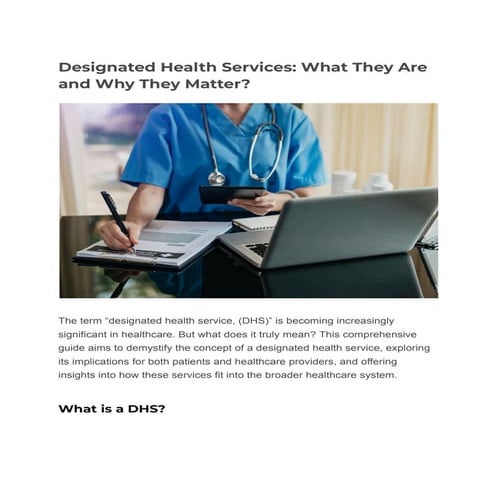Designated Health Services: What They Are and Why They Matter? | CIO Women Ma...