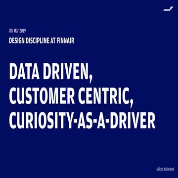 Building the design discipline at Finnair