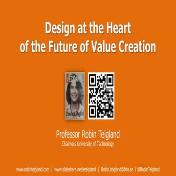 Design at Heart of Future of Value Creation