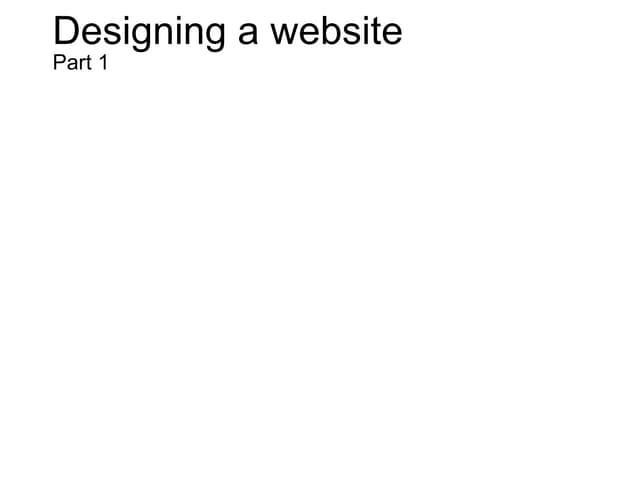 Design basics for the web
