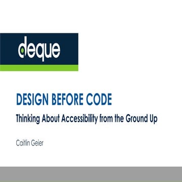 Design Before Code - Global Accessibility Awareness Day Edition
