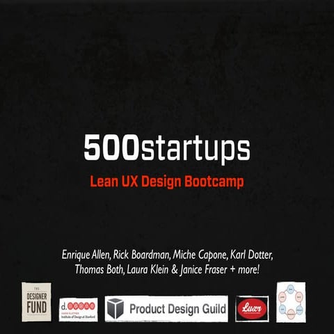500 Startups Lean UX Bootcamp