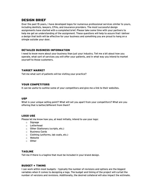 Design brief