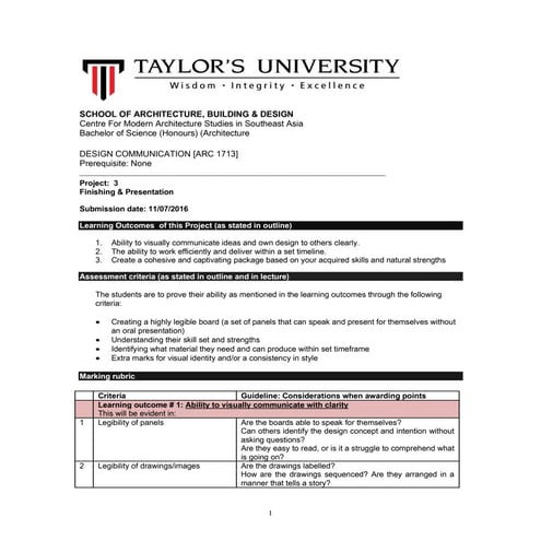 Design communication. assignment 1 march 2016 | PDF