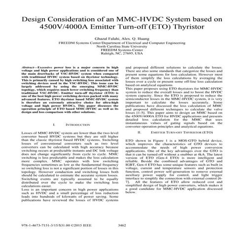Design consideration of an mmc hvdc system based on 4500 v:4000a emitter turn...