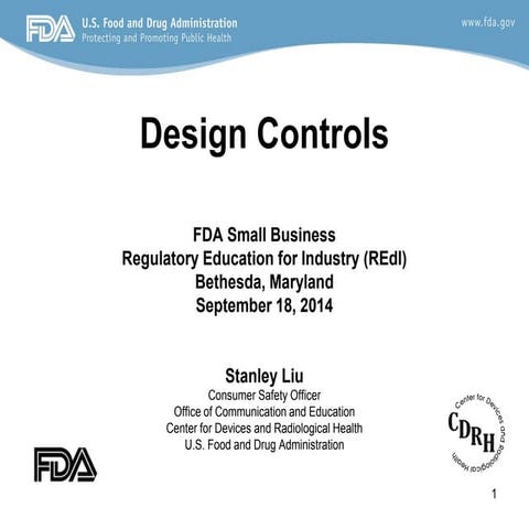 Design control FDA requirements