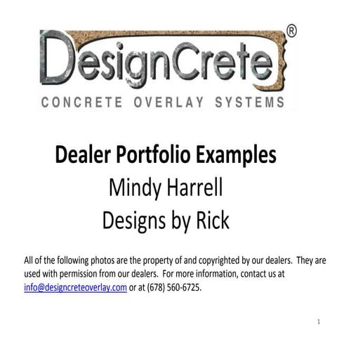 DesignCrete Dealer Pictures