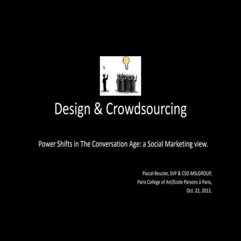Design & Crowdsourcing - by Pascal Beucler