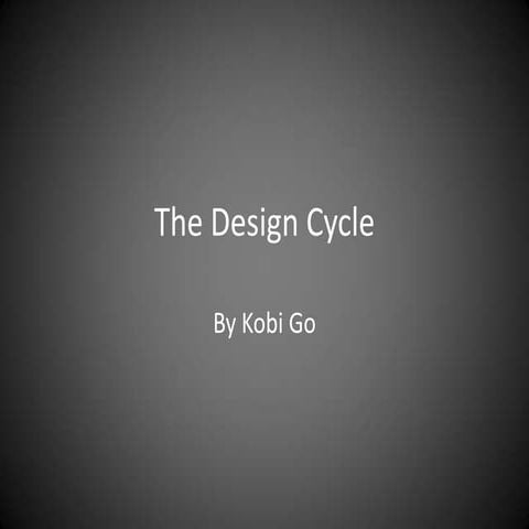 Design Cycle