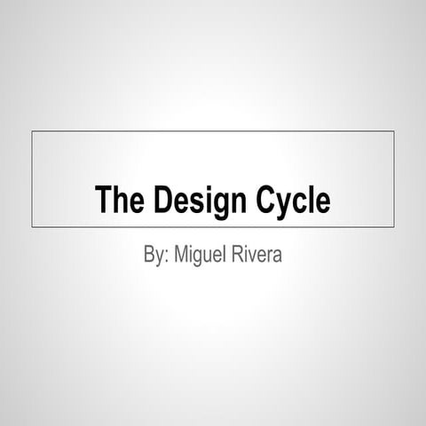 Design cycle