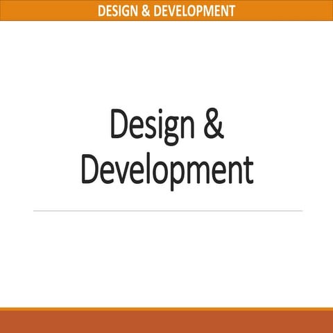 Design & Development Procedure (Automotive)