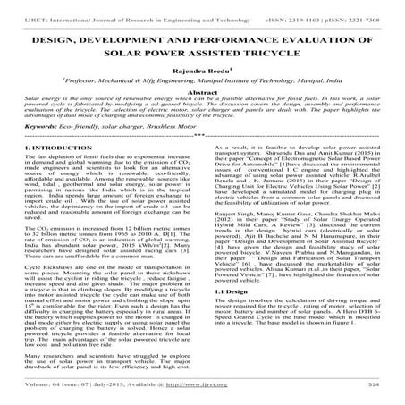 Design, development and performance evaluation of solar power assisted ...