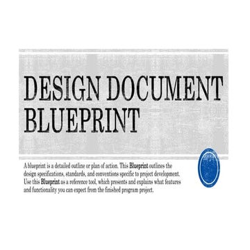 The Design Document Blueprint | PDF