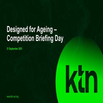 Designed for Ageing: Competition Briefing Event, Followed by Collaborators Club