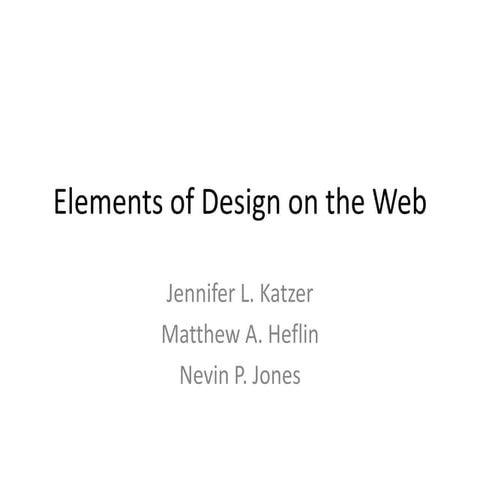 Design Elements Presentation