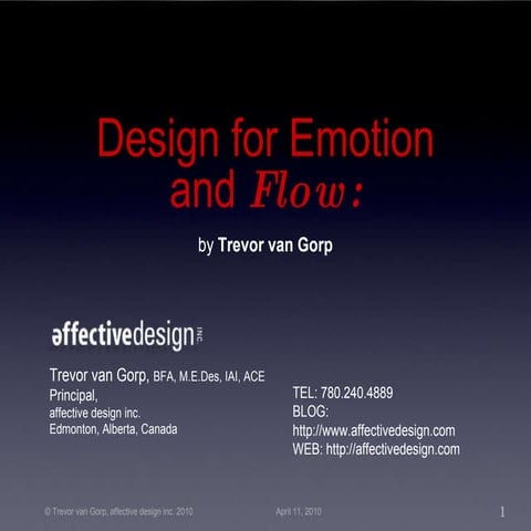 Design for Emotion and Flow