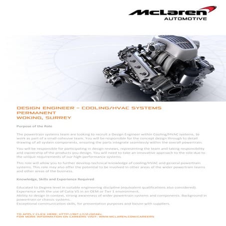 Design Engineer - Cooling & HVAC Systems