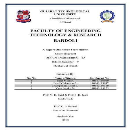 Gearless Power Transmission Report