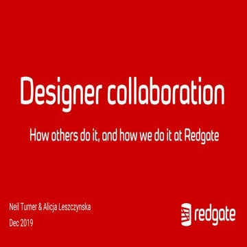 Designer collaboration (from Cambridge Usability Group Unconference 2019)