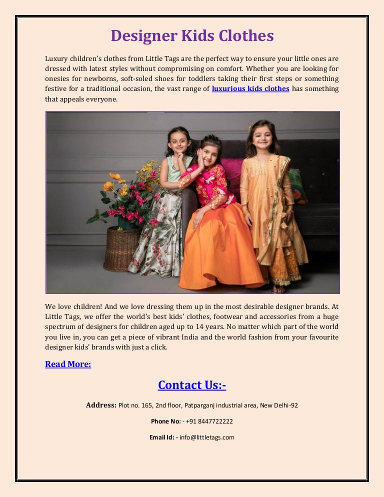 designer for toddlers