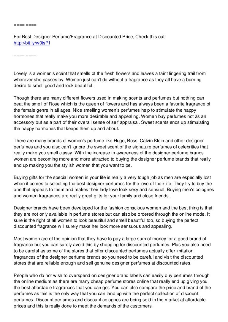 sweet smelling designer perfumes