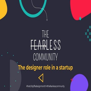 The Designer Role in a Startup (Fearless x Founders Factory Africa, Sep 2020)